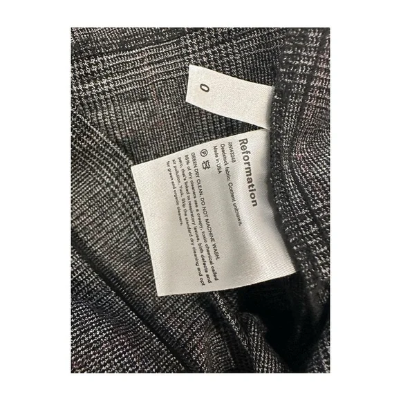 Reformation Grey Plaid Pants 0 - Picture 4 of 4